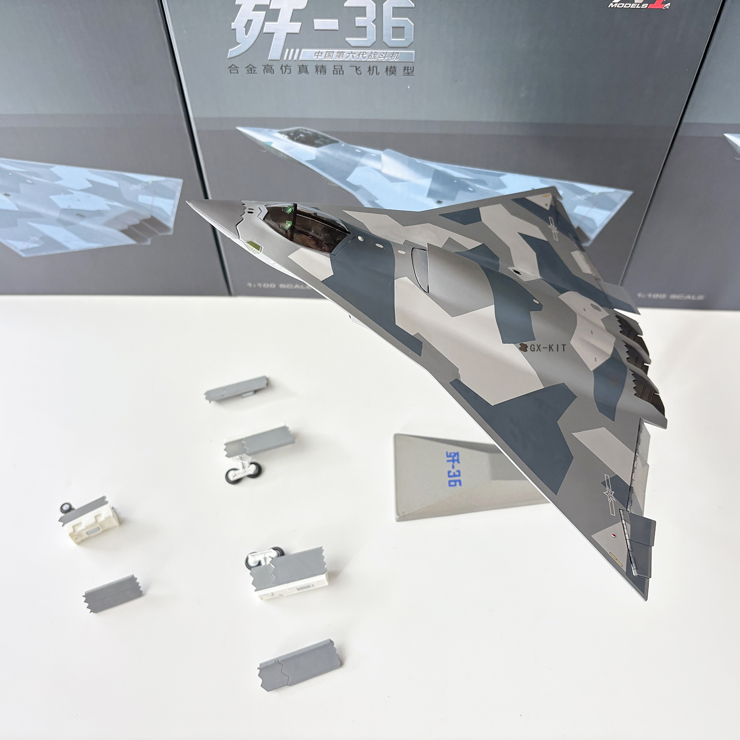 Model Kit Aircraft - 1/100 AF1 J-36 Chinese 6th Generation
