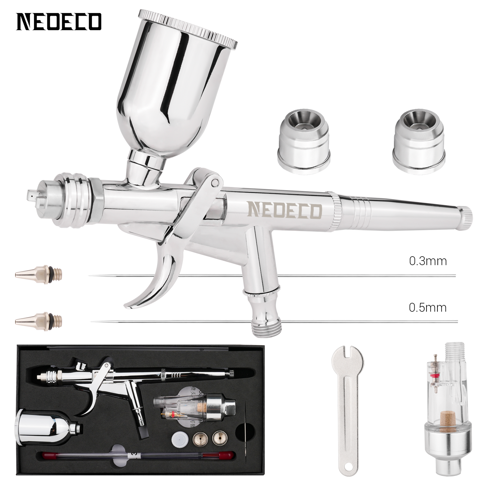 Model Kit Nipper - Pistol Grip Airbrush Kit 0.3mm/0.5mm with