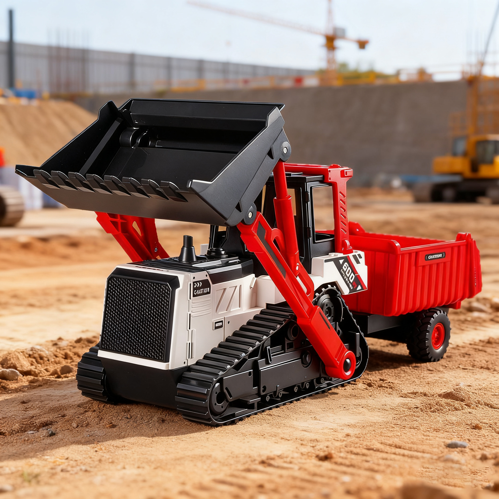 Model Kit Excavator - Engineering Vehicle Model Double Head Excavator