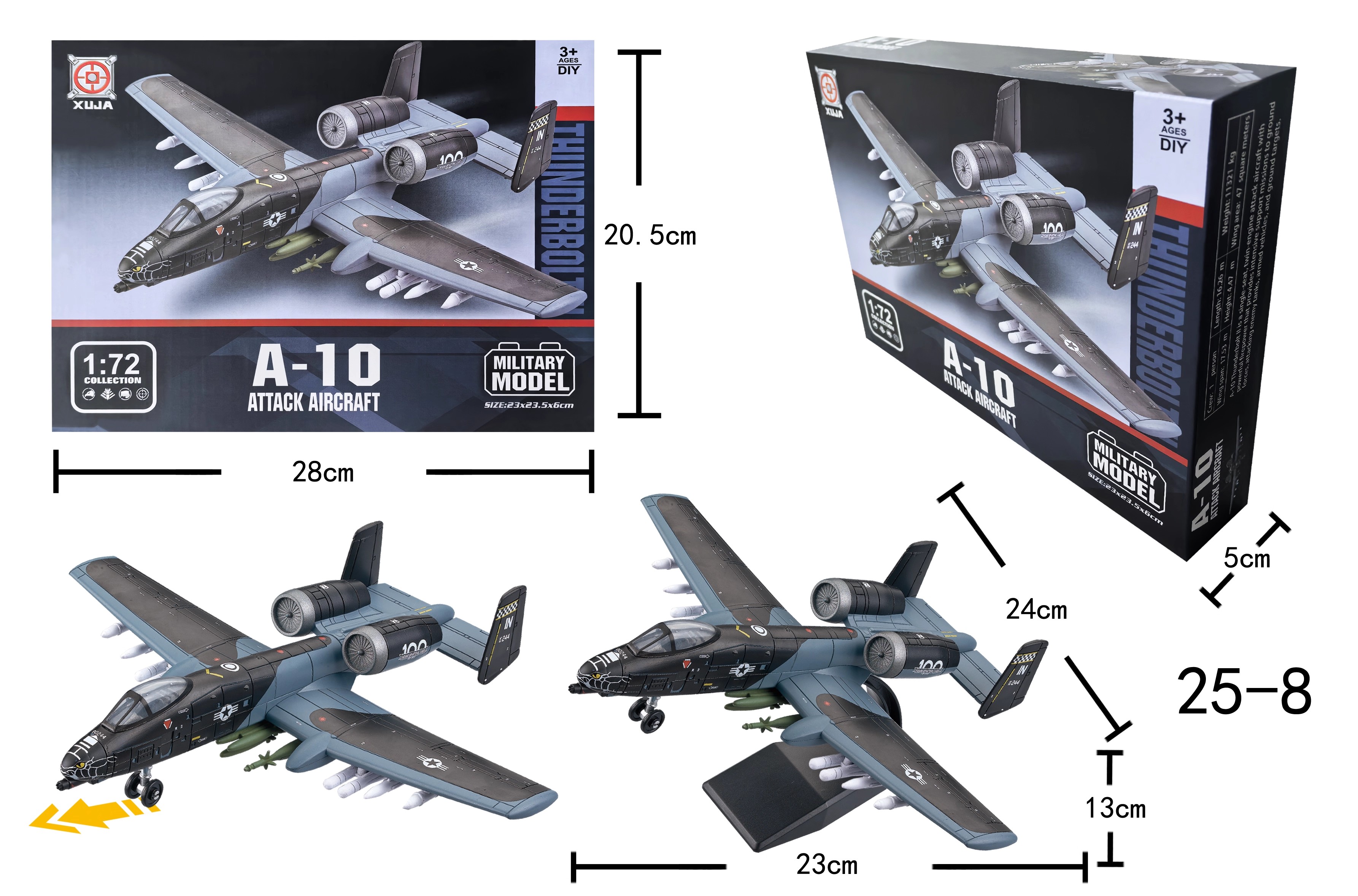 Model Kit Plastic - A-10 Warthog 1/72 Scale Micro Plastic