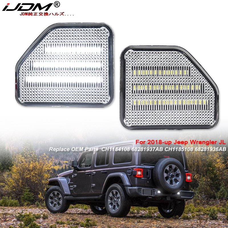 Model Kit Jeep - iJDM White LED Rear Bumper Reflector