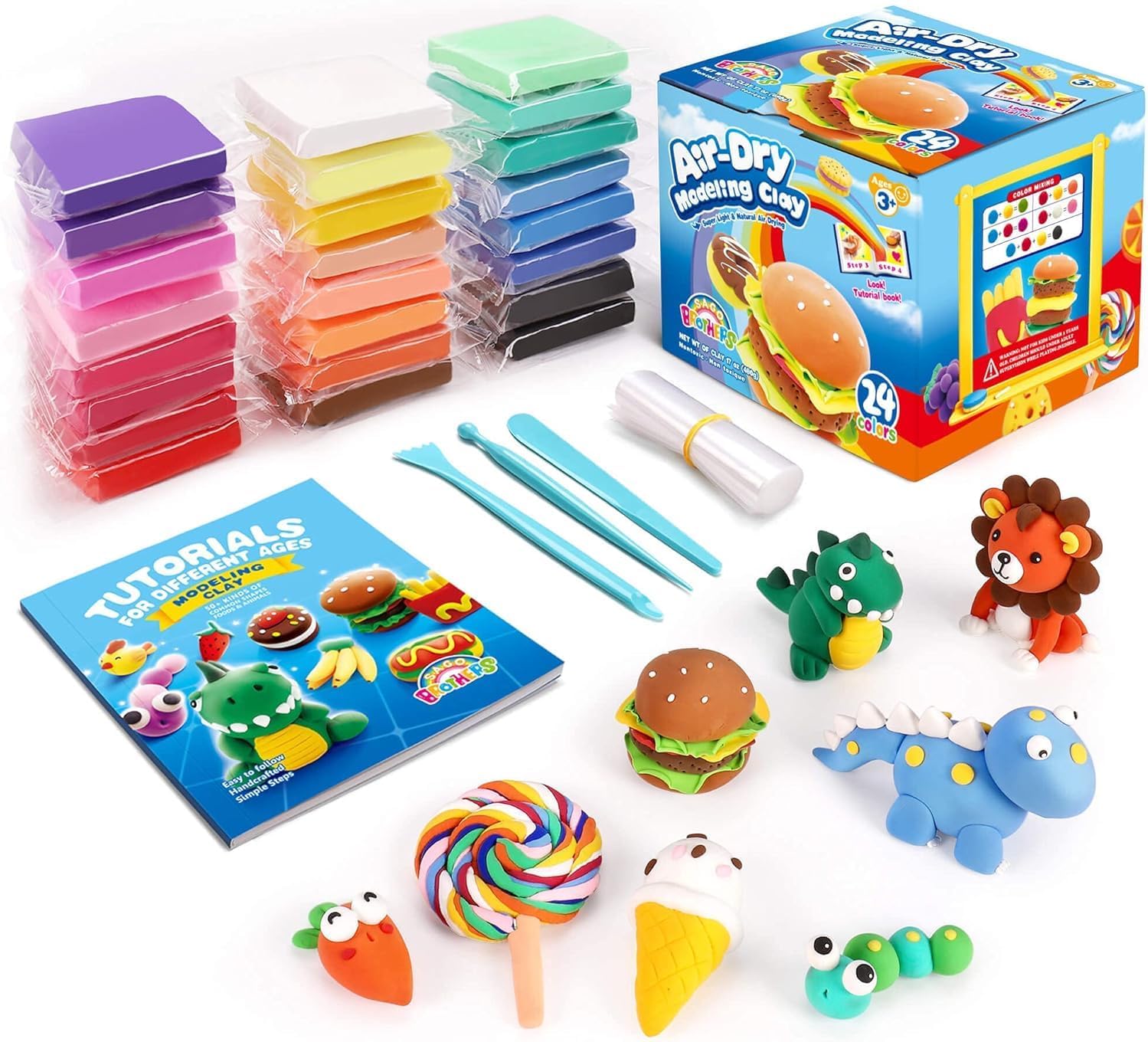 Model Kit Aircraft - 24 Colors Air Dry Clay Kit
