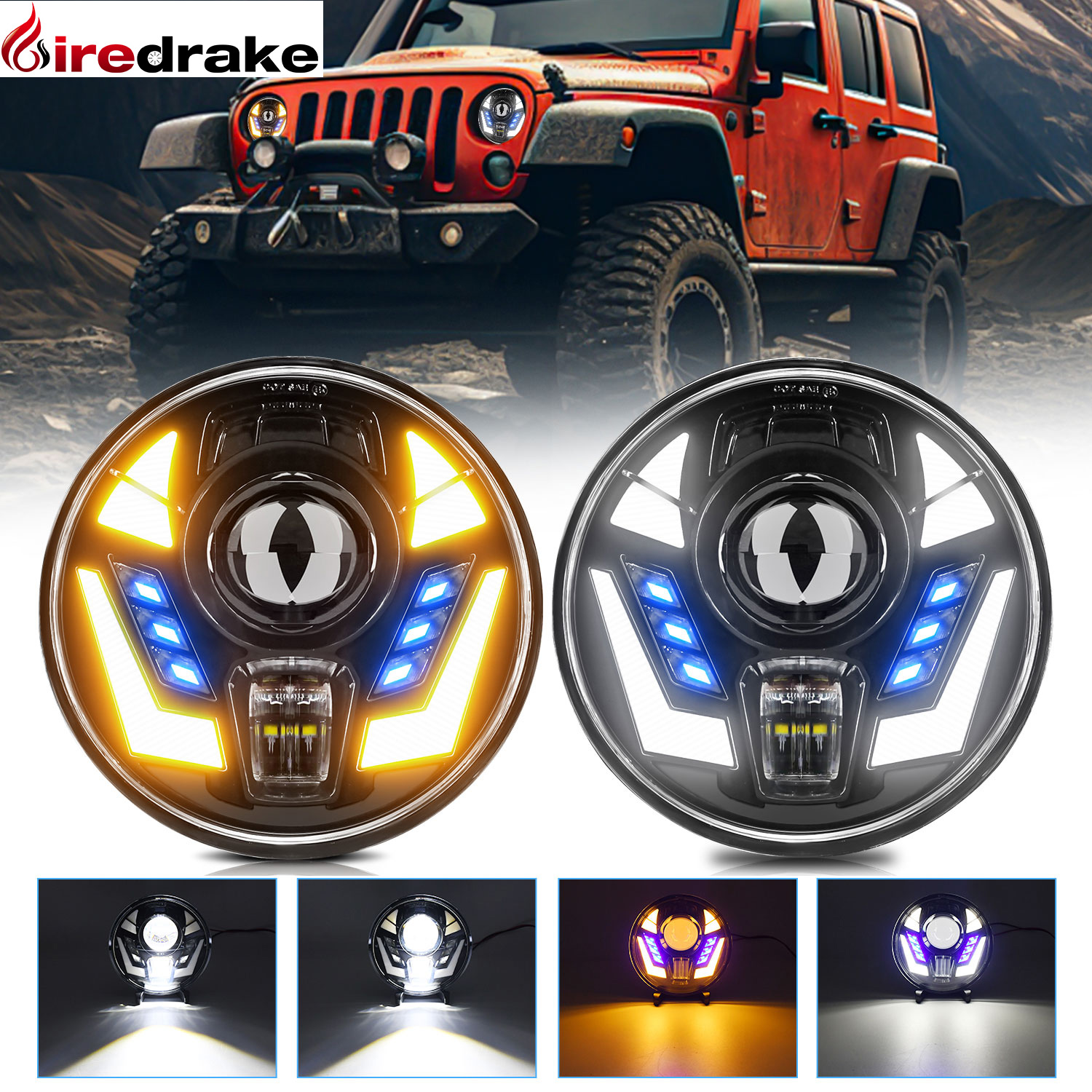 7 Inch Wrangler Headlight Led  - Model Kit Jeep review and price