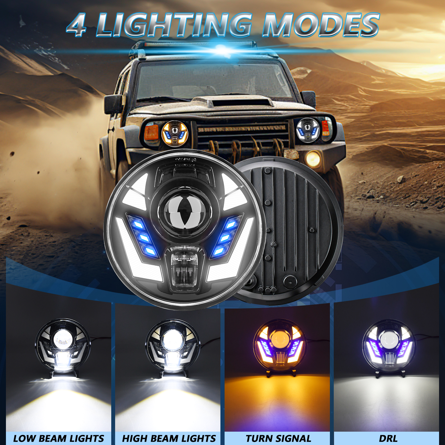 7 Inch Wrangler Headlight Led  - Model Kit Jeep review and price