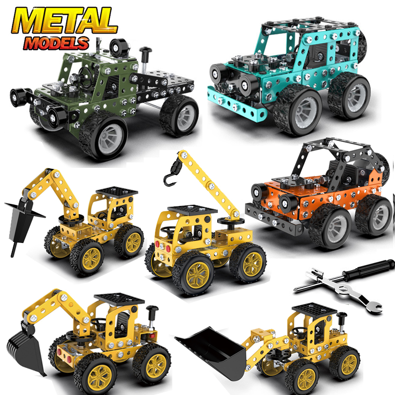 DIY Metal Building Block Assem - Model Kit Excavator review and price