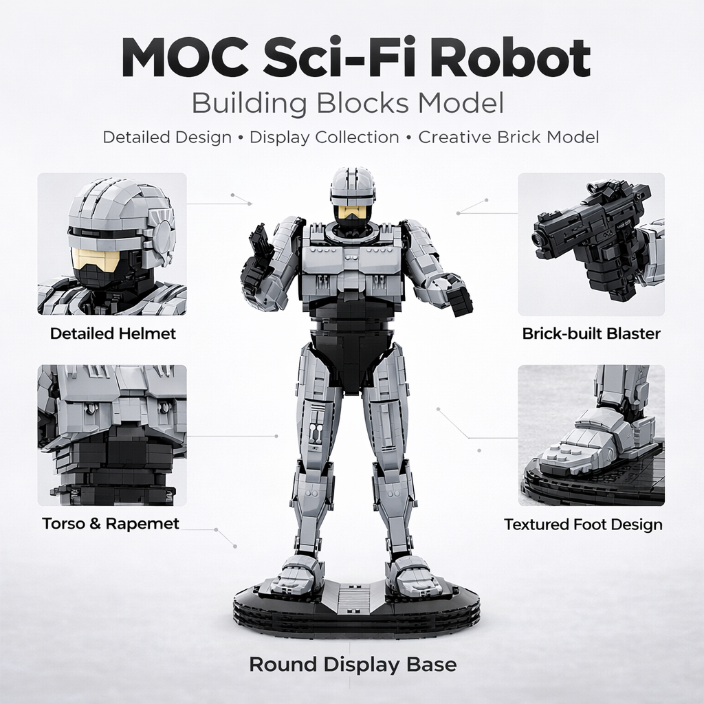 MOC Sci-Fi Robot Building Bloc - Model Kit Robocop review and price