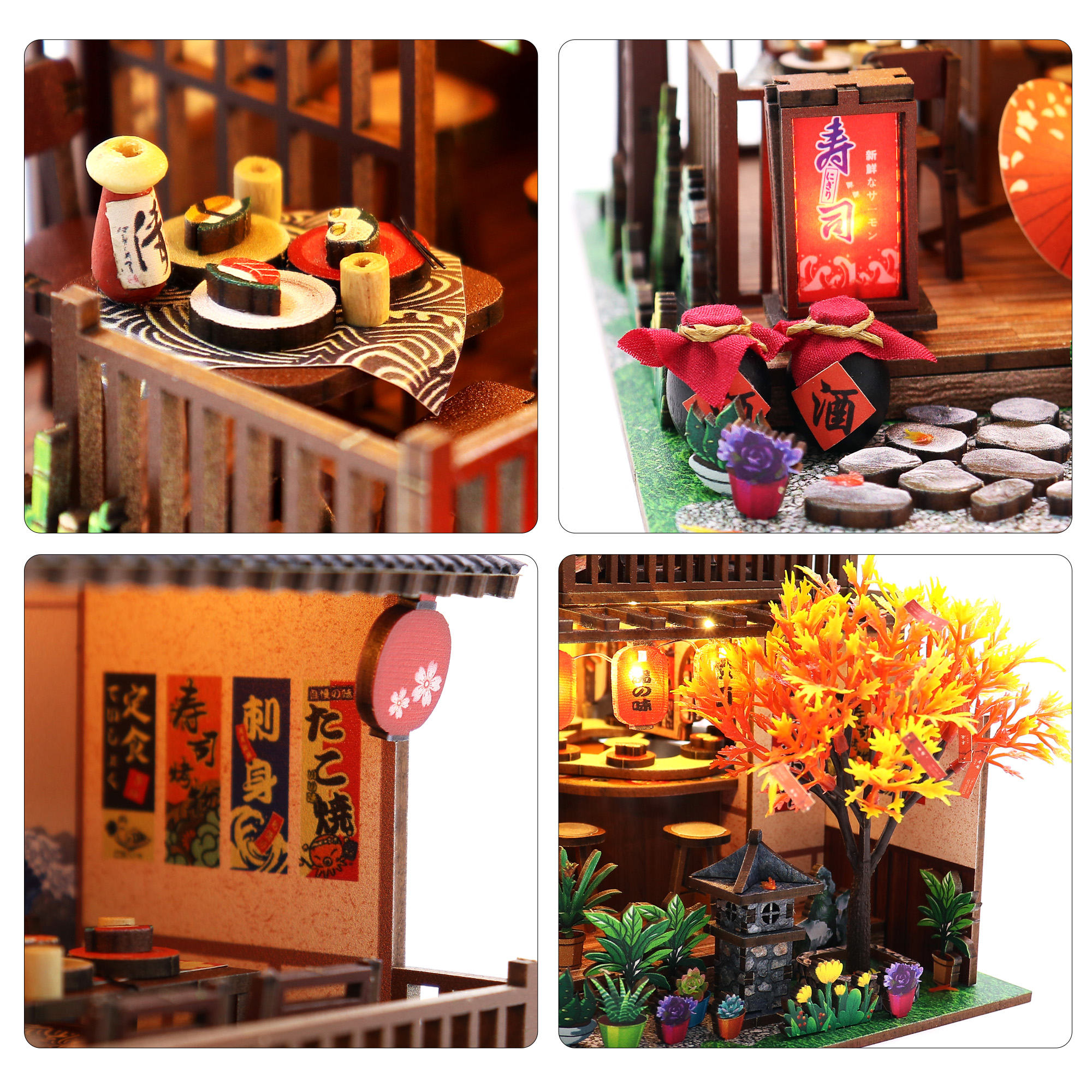 Japanese Sushi Shop DIY Wooden - Model Kit Japan Shop review and price
