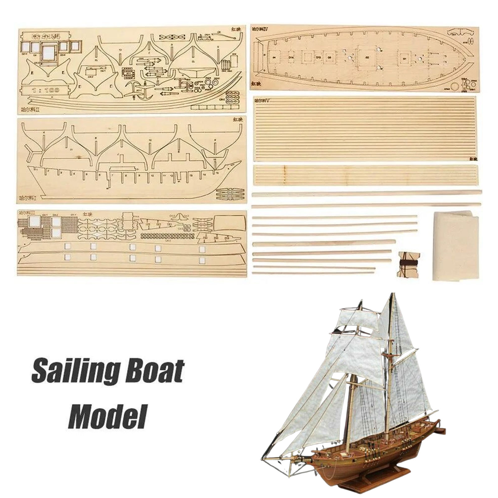 【Halcon Sailboat Wooden Model  - Model Kit Ship review and price