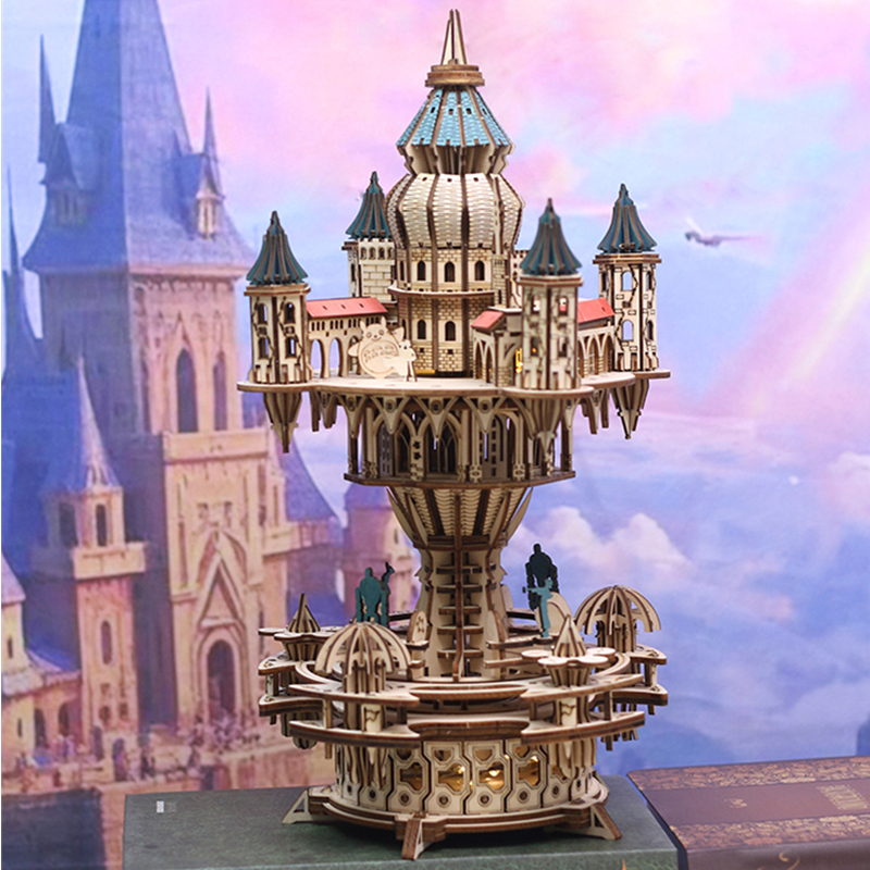 NEW DIY 3D Wooden Puzzle Castl - Model Kit Glue review and price